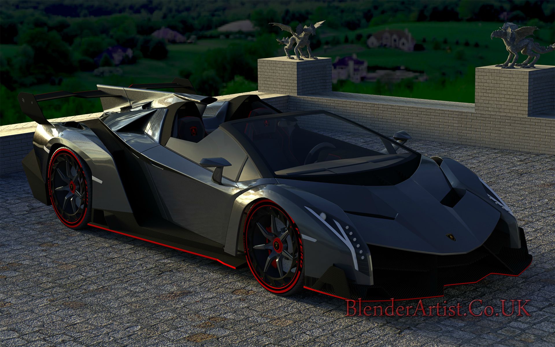 A Beautiful Veneno pictured in the Nappa Valley California. © BlenderArtist.Co.Uk 2014